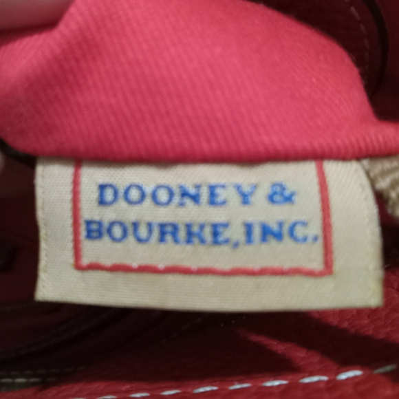 Dooney & Bourke | Lexington Red Pebble Grain Leather Tote Purse Handbag - Picture 16 of 16